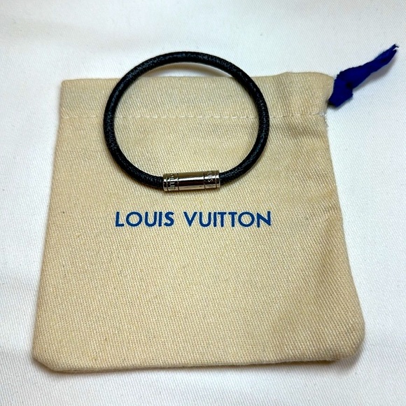 Louis Vuitton Keep It Bracelet Damier Ebene made in Spain 2021 & LV Dustbag - Picture 13 of 17